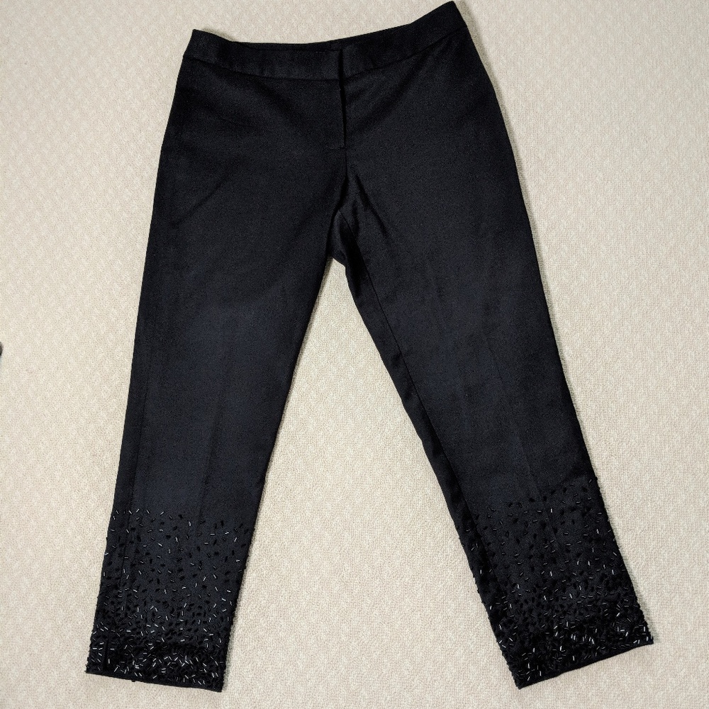 Talbots Wool Lined Dress Pants w Beaded Cuffs